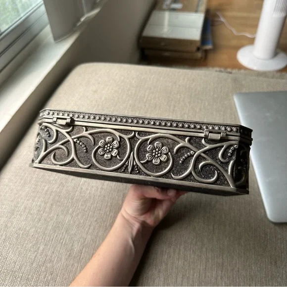 Vintage 70's Godinger Silver Jewelry Box
